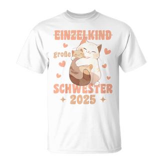 Children's Big Sister 2025 Cat Siblings T-Shirt - Geschenkecke