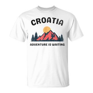 La Aventura Está Esperando Croaciaintage Croaciaacaciones Camiseta unisex - Regaloses