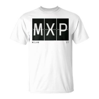 Mxp Milan It Italien Retro Flughafen Code Weltreisender Raglan T-Shirt - Seseable