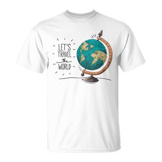 Oyage Le Monde Outfit Tour Du Mondeoyageacances T-Shirt - Cadeauxyz