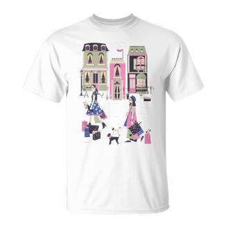 Paris France Fashion Shopping Retro Travel Souvenir T-Shirt - Seseable