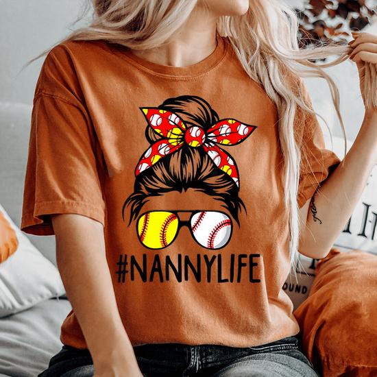 Womens Baseball Nanny, Baseball Tshirt For Women Womens Baseball Nanny, Baseball Tshirt For Women