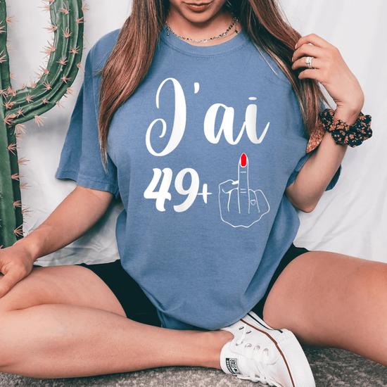 T-Shirt 50 Ans Anniversaire Femme - Cadeau Humoristique Pour Célébrer Les 50 Ans