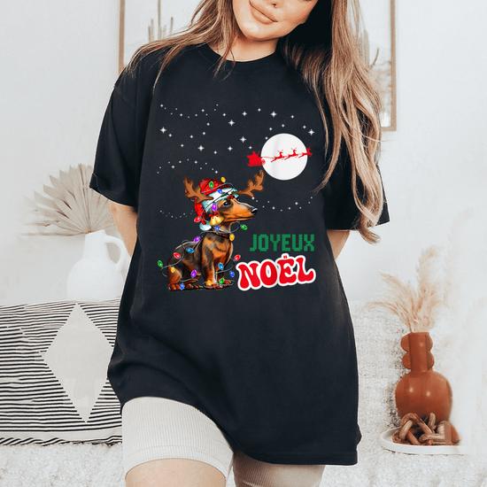 Sweat Joyeux Noël Teckel - Pull Moche De Noël - Cadeau Propriétaire De Chien - Coupe Classique 241 G - 2