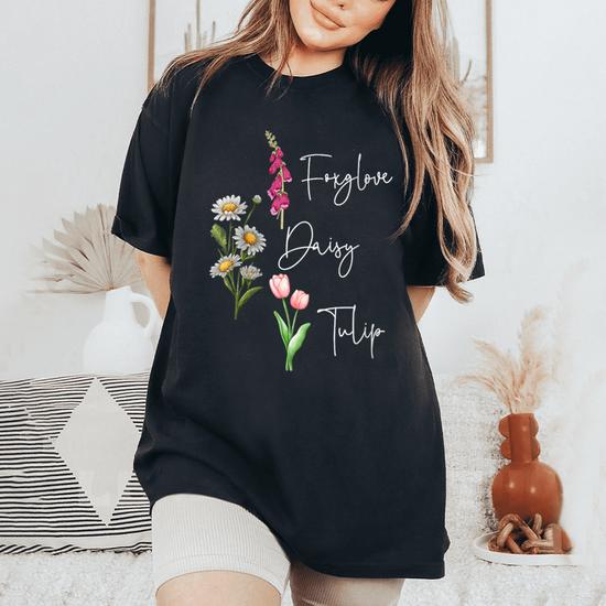 Foxglove Daisy Tulip Floral Subtle Floral Flowers Women's