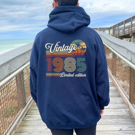 Sweat à Capuche Anniversaire 40 Ans Vintage Novembre 1985 - Hommes Et Femmes