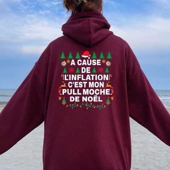 Pull Unisexe Rouge Humour Noël/Nouvel An - Taille L - Laine Mélangée - Neuf Sans étiquettes