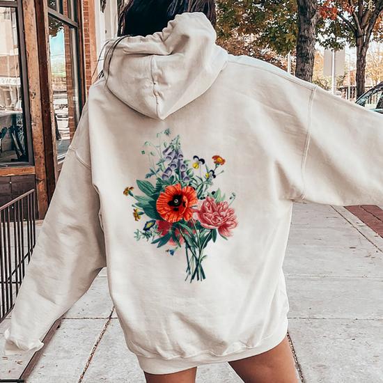Sweat-shirt Oversize Positif Pour Femmes NANYUAYA - Message 'Good Vibes Only' - 50% Coton 50% Polyester - Manches Longues