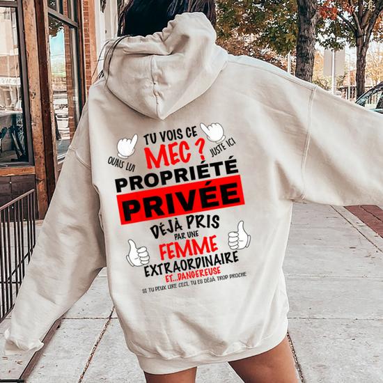 Sweat à Capuche Humour Couple Jaloux – Message Drôle Pour Saint-Valentin, Anniversaire Ou Cadeau Couple - 8